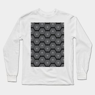 Simple Hexagon Pattern Long Sleeve T-Shirt